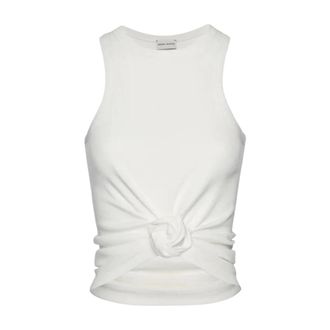 Magda Butrym Tops, Dames, Wit, 2Xs, Sleeveless Top