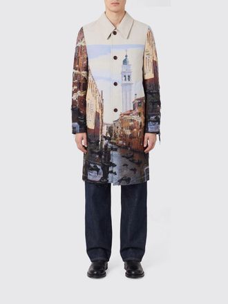 Junya Watanabe Cappotto a monopetto in misto cotone stampato Junya Watanabe