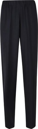 Fabiana Filippi Rechte broek - Dames - Straight fit broeken - Blauw - S - Wol - Broeken