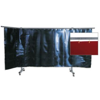 Kemper Biombo De 3 Piezas Con Cortina Lama, Mejor Protecci&oacute;n Contra Radiaciones, Proyecciones De Soldadura Y Salpicaduras Kemper Rojo