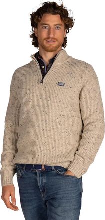 N-Z-A- NEW ZEALAND AUCKLAND New Zealand trui beige wol gemeleerd gebreid normale fit