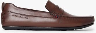 Tommy Hilfiger Mens Cleated Leather Driving Loafer - Brown - US 11.5 / EU 45