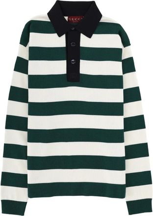 Gucci Gestreept poloshirt - Heren - Polos - Veelkleurig - L - Katoen - Tops