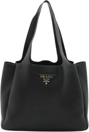 Prada Pre-owned Vintage Tote Bag - Dames - Vintage Shopper - Zwart - ONE Size - Leer - Vintage