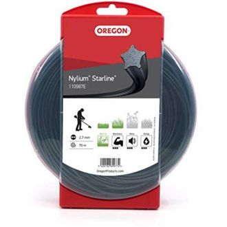 Oregon Scientific Filo per Decespugliatore a Forma di Stella con 5 Bordi Taglienti, in Nylon Professionale Arricchito con Particelle di Alluminio, 2,7 mm - 70 m