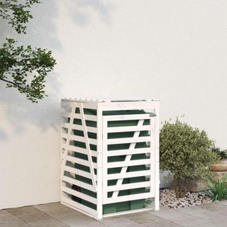 vidaXL Vidaxl - Cobertizo Para Cubos De Basura Madera Pino Blanco 84x90x128,5cm