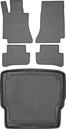 OEM Juego De Alfombrillas De Goma Para Coche Y Maletero Para Mercedes Clase C W205 Estate (2014-2021)