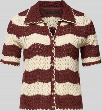 Vero Moda Regular Fit Cardigan aus reiner Baumwolle Modell GOLDEN COVE in Dunkelrot, Gr&ouml;&szlig;e XS