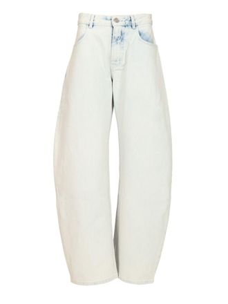 Alaia Rounded Jeans Light Blue-Donna