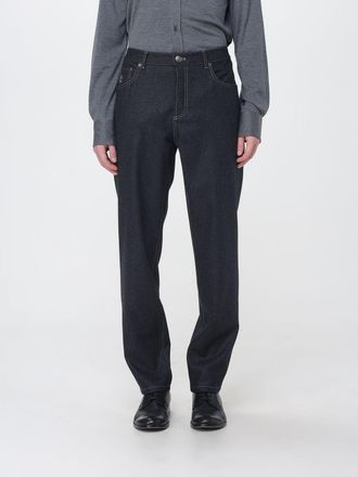 Brunello Cucinelli Jeans a cinque tasche in feltro di lana con gamba dritta