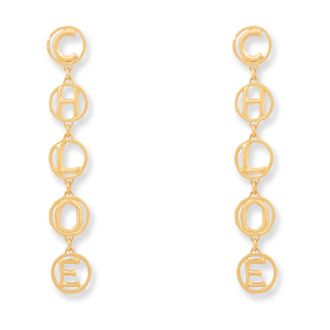 Chlo&eacute; Script Oorbellen - Dames - Oorbellen - Geel - ONE Size - Accessoires
