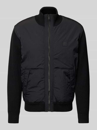Boss Orange by Hugo Boss BOSS Orange Strickjacke mit Label-Patch Modell Kydalbrio in Black, Größe S