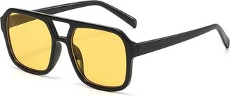 Generic Mens Outdoor Vacation Sunglasses Driving Commuter Womens Sports Sun Glasses(Yellow)