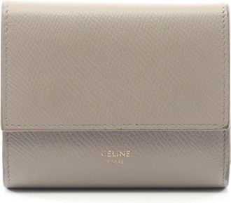 Celine Beige Leather Wallet (Tri-Fold) (Pre-Owned)