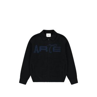 Arte Logo-embroidered Zip-up Cardigan