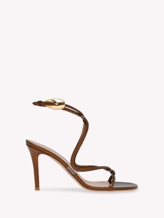 Gianvito Rossi Jungle Mamba 85 Sandals in Metallic Brown at Nordstrom, Size 35.5