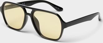 Simons Womens Juno rectangular aviator sunglasses