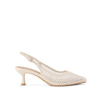 Kurt Geiger Womens Tilly Heels - White Fabric - Size UK 4