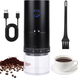 OEM Molinillo De Caf&eacute; El&eacute;ctrico, Molinillo Port&aacute;til Con 38 Ajustes Regulables, Molinillo De Caf&eacute; Ajustable Para Granos Y Especias, Ideal Para El Hogar, La