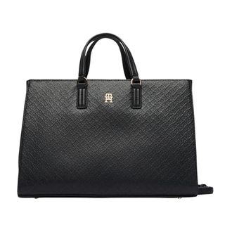 Tommy Hilfiger Handbags, female, Black, Size: ONE SIZE TH Daily Satchel Mono