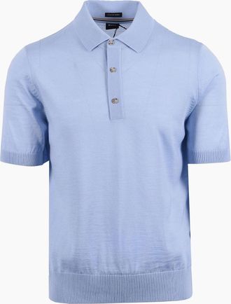 HUGO BOSS Mens Boss Black BOSS NOLANO POLO LIGHT PASTEL BLUE - Size: 44