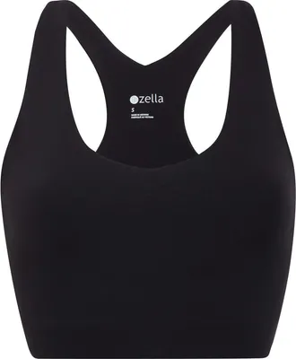 Zella Studio Luxe Essential Racerback Sports Bra in Black at Nordstrom, Size X-Small
