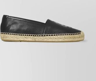 Saint Laurent monogram embroidered slip-on espadrilles