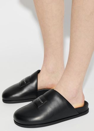 Givenchy Leather Shoes With Logo, Womens, Black