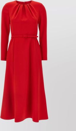 Carolina Herrera flared dress belted waist