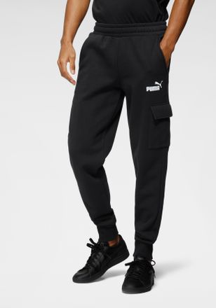 Puma Trainingshose PUMA ESS CARGO PANTS, Herren, Gr. S, N-Gr, schwarz (puma schwarz), Fleece, Obermaterial: 66% Baumwolle, 34% Polyester, unifarben, regula