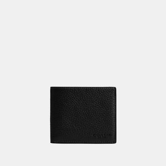 Coach Mens Id Billfold Wallet - Black