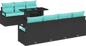 vidaXL Conjunto De Sof&aacute; De Jard&iacute;n 8 Uds. 7-n&uacute;mero De Plazas Vidaxl