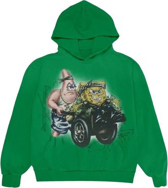 Travis Scott Cactus Jack by Travis Scott x Spongebob Fancy Life Hoodie Green 01945-10004CJBTSX-GREE