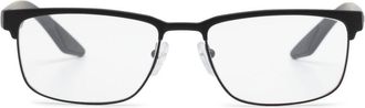 Prada rectangle-frame glasses - men - Metal - 56 - Black