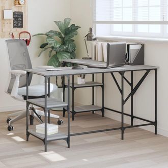 vidaXL Vidaxl - Escritorio Madera De Ingenier&iacute;a Gris Sonoma 139x139x75 Cm