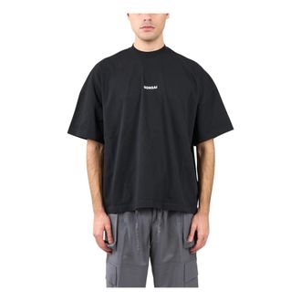 BONSAI T-Shirts, male, Black, Size: L Logo Print Oversized T-shirt