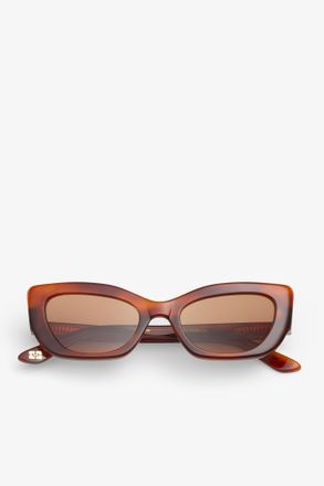 Ganni x Ace & Tate Tigers Eye Sadie Sunglasses Size One - Beige