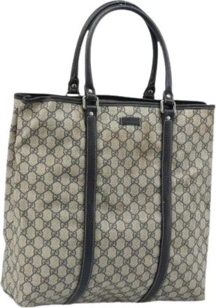 Gucci Pre-owned Vintage Tote Bag - Dames - Vintage Shopper - Blauw - ONE Size - Leer - Vintage