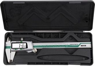 OEM Subler Digital Insize 0-150 Mm, 0,01 Mm, Acero Inoxidable, Electr&oacute;nica De Medici&oacute;n, Lcd, Resistente Al Agua, Plata/verde