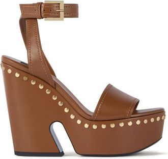 Givenchy Brown Studded Wedge Heels