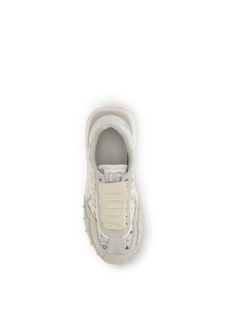 Dolce & Gabbana Womens Sneakers Leather And Lace Beige Beige-Chalk Trainers Beige/chalk