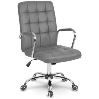 OEM Silla De Oficina De Cuero Gris Benton