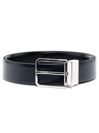 Santoni Leren riem - Blauw