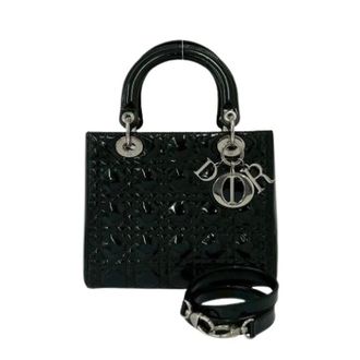 Dior Pre-owned Patent Leather Shoulder Bag - Dames - Pre-owned - Zwart - Maat: ONE Size Leer