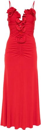 Nissa Abito midi con applicazione - Rosso