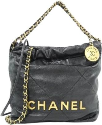 Chanel Pre-owned 22 bolso de hombro de piel de becerro - Pre-owned - Mujer - Negro - ONE SIZE