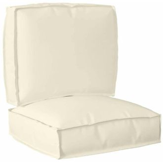 vidaXL vidaXL Pallet Cushion Set 2 pcs Cream 50 x 50 x 12 cm Oxford fabric