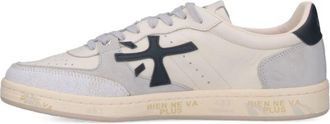 Premiata Mens Sneakers Basket Clay White Leather Sheepskin Trainers