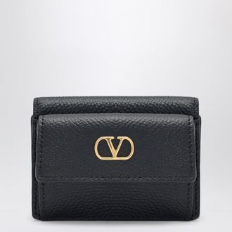 Valentino Garavani Vlogo trifold wallet black