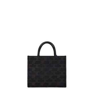 Elisabetta Franchi Tassen, Dames, Zwart, ONE Size, Monogram Mini Bag